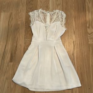 BCBG generation white lace dress.